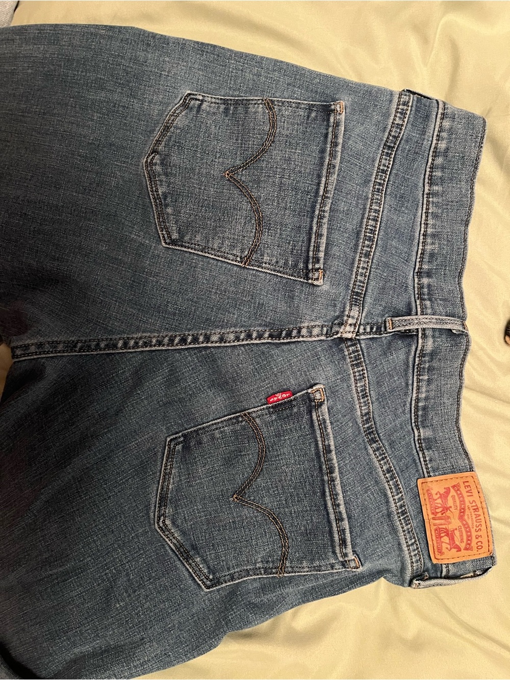 Levi's Women's Light Blue High-Rise Straight Jeans with Red Tab